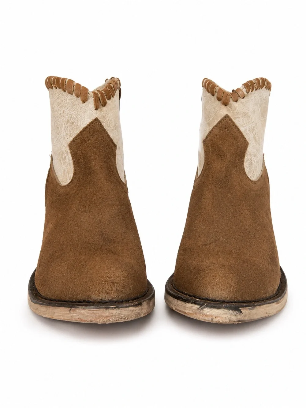 Corral A4276 Women’s 9.5 Woven Sand Leather J-Toe Ankle Cowboy Boots NWOB